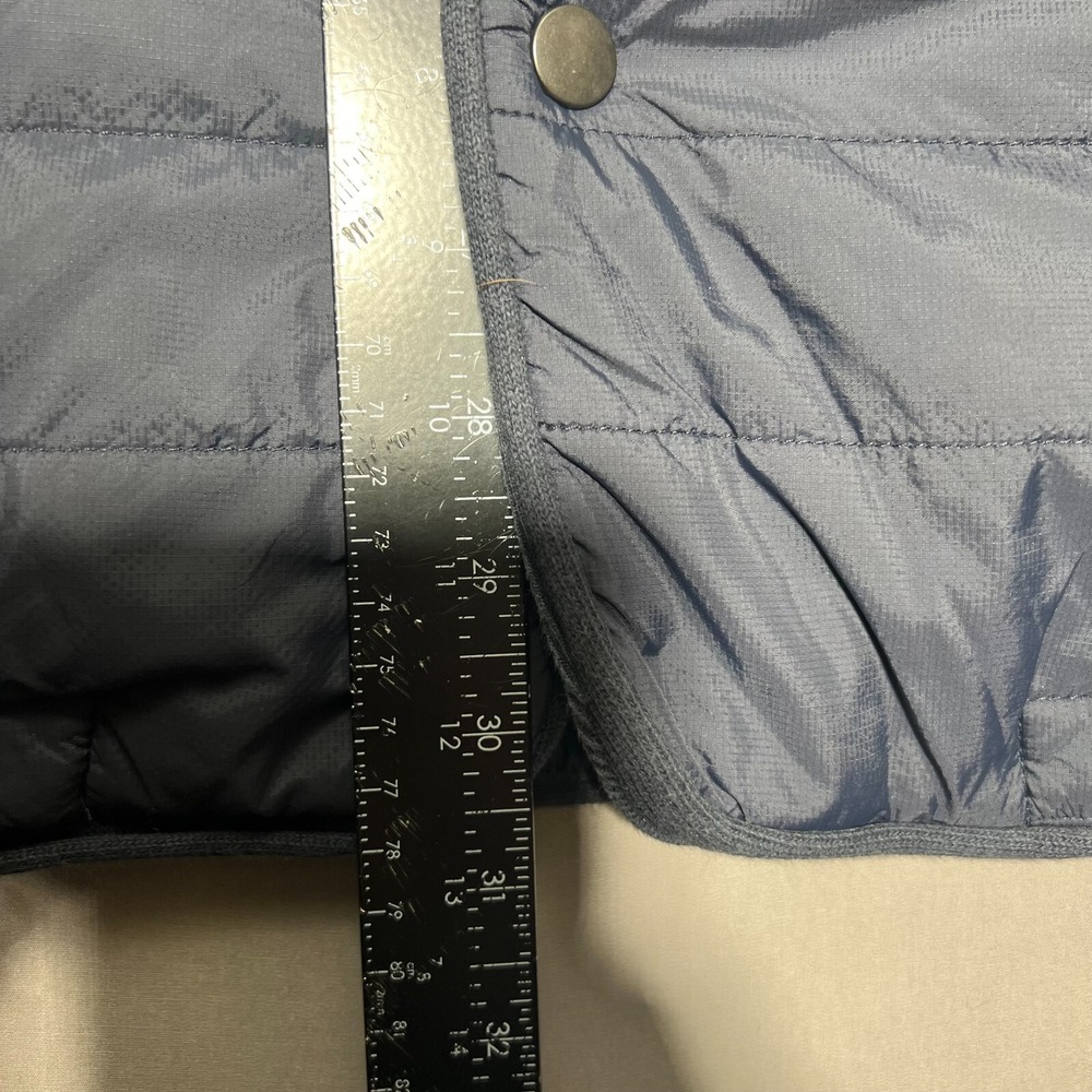 Saint James Men's Navy Blue Long Sleeve‎ Full Zip Quilted Puffer Coat Size 42 L - Picture 15 of 16